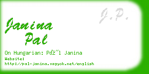 janina pal business card